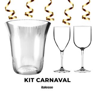 KIT CARNAVAL: Balde de Gelo PLAZA (1 unidade) + SUNLIGHT Beach (6 Taças) + MOONLIGHT Beach (6 Taças)